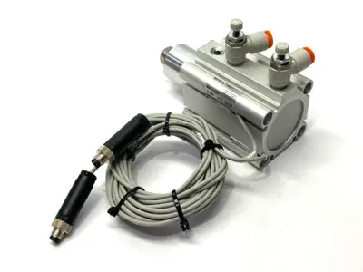 Used SMC Pneumatic Swing Clamp Cylinder 40mm Bore 10mm Clamp Stroke Pneumatic Cylinders Michigan US | Maverick Industrial Sales #1419249