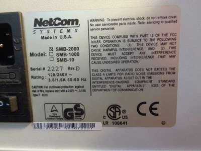 USED NETCOM SYSTEMS SMB-2000