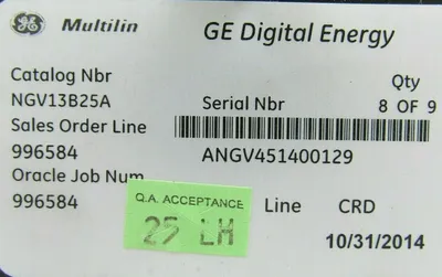 NEW GENERAL ELECTRIC NGV13B25A AC UNDER VOLTAGE RELAY 12NGV13B25A