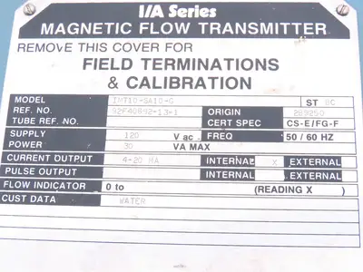 Foxboro IMT10-SA10-G Magnetic Flow Transmitter 120VAC I/A Series READ
