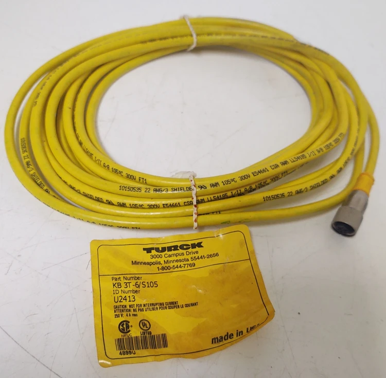 New | in-Stock Turck KB-3T-6/S105 Cable & Wire Kentucky US | Edwards Industrial Repair #1016347