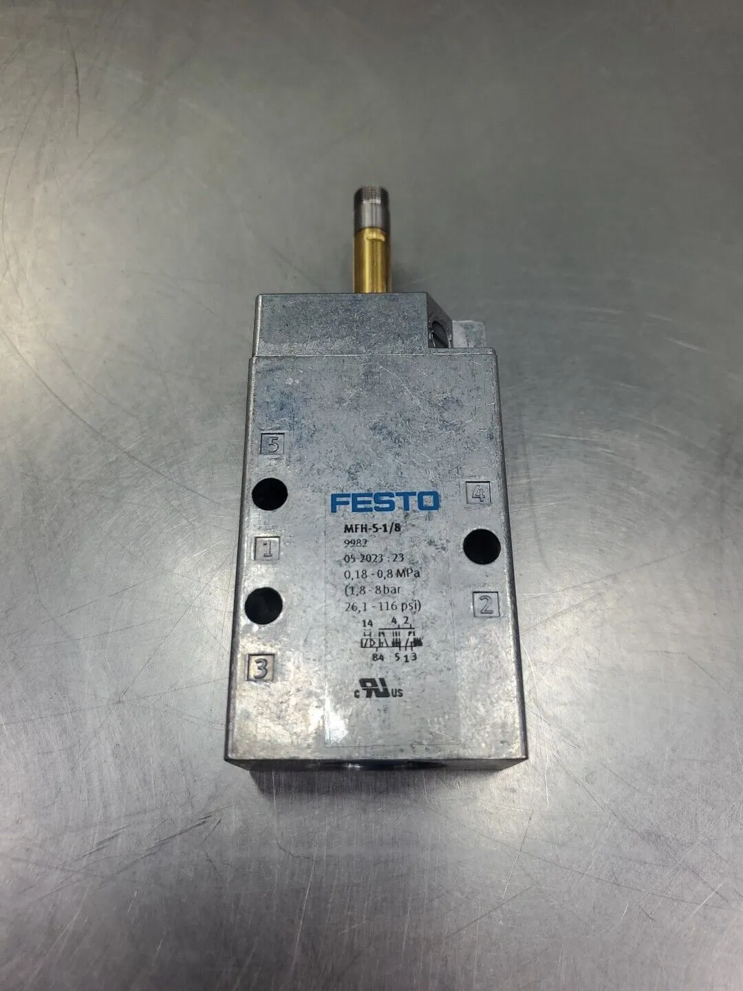Festo MFH-5-1/8 (9982) Solenoid Valve, 26.1-116PSI. 6B-3