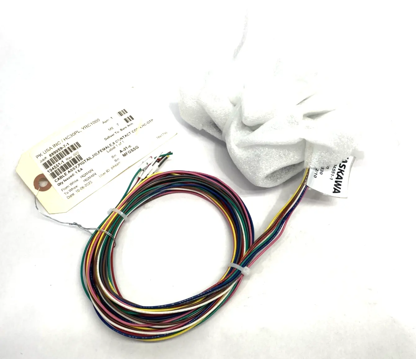 New | in-Stock Yaskawa Cable Assembly, Pigtail I/O, Female, HC-DTP Cable & Wire Michigan US | Maverick Industrial Sales #1391359