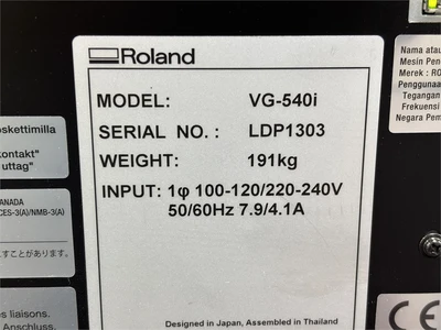 Used ROLAND "VG-540I" Large Format Printers Texas US | MachineryMax #1488255