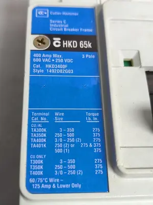 USED CUTLER-HAMMER HKD3400F