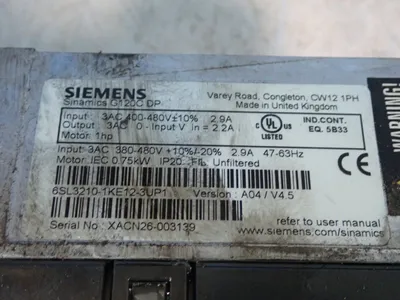 USED SIEMENS 6SL32101KE123UP1