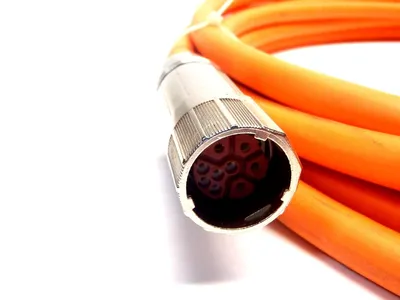 USED LAPP OLFLEX 8 WIRE CONTROL PLC CABLE, ORANGE SHIELD