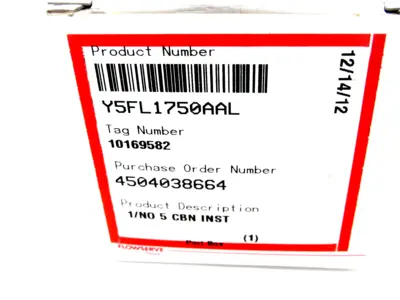 NEW LOT OF 2 FLOWSERVE Y5FL1750AAL 1/N0 5 CBN INST