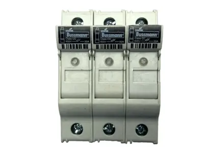 Used Cooper Bussmann Fuse Holder w/ Indicator, 3-Pole 48VDC 30A Fuses Michigan US | Maverick Industrial Sales #1502359