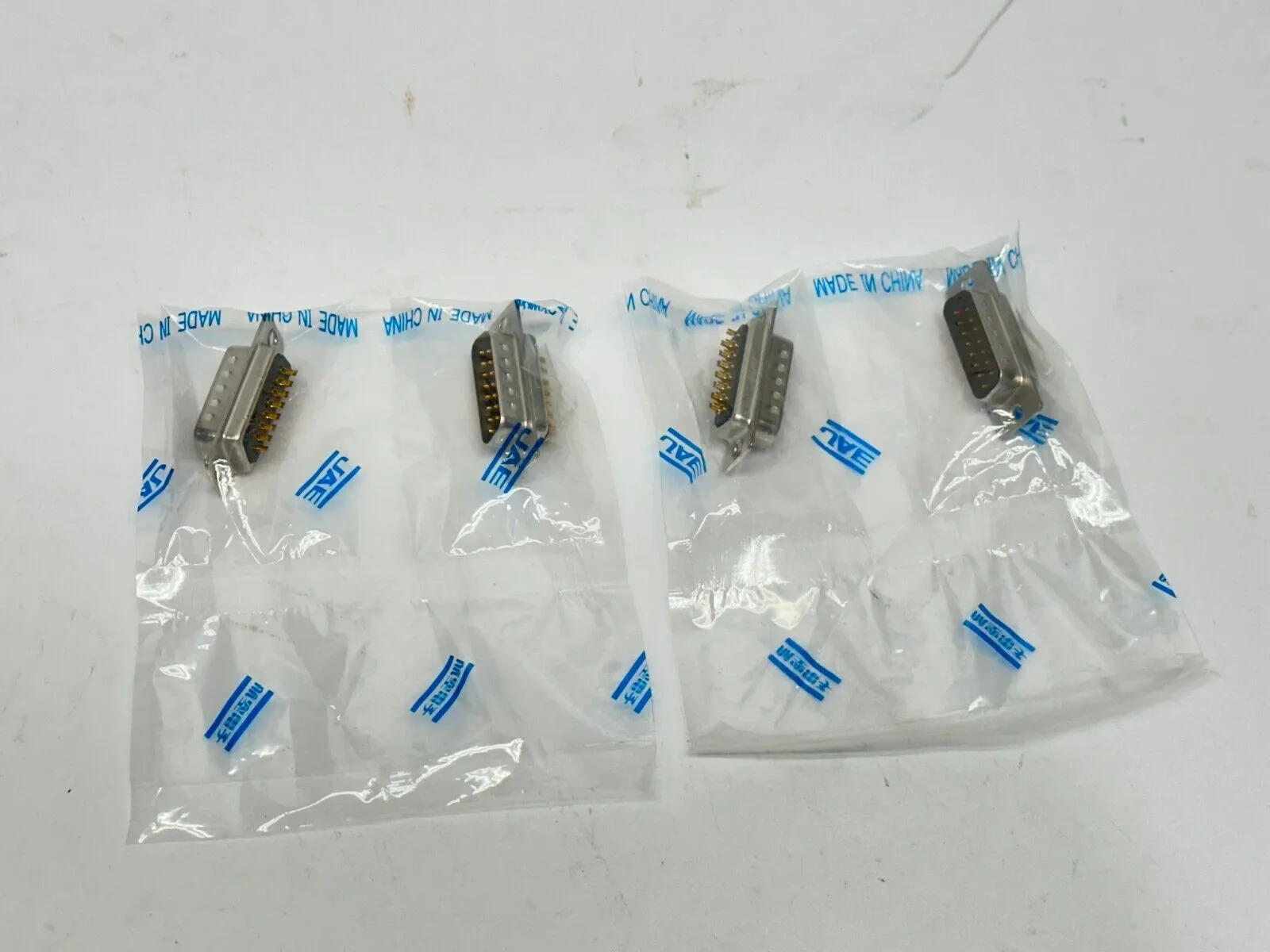 DA-15P-NR | JAE  D-Sub Connector 15-Position Male LOT OF 4 - New Other