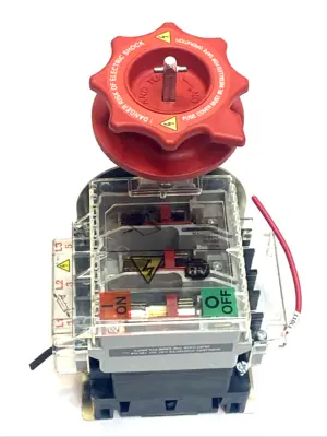 USED ALLEN-BRADLEY FUSED DISCONNECT SWITCH 30A 3‑POLE IN ENCLOSURE