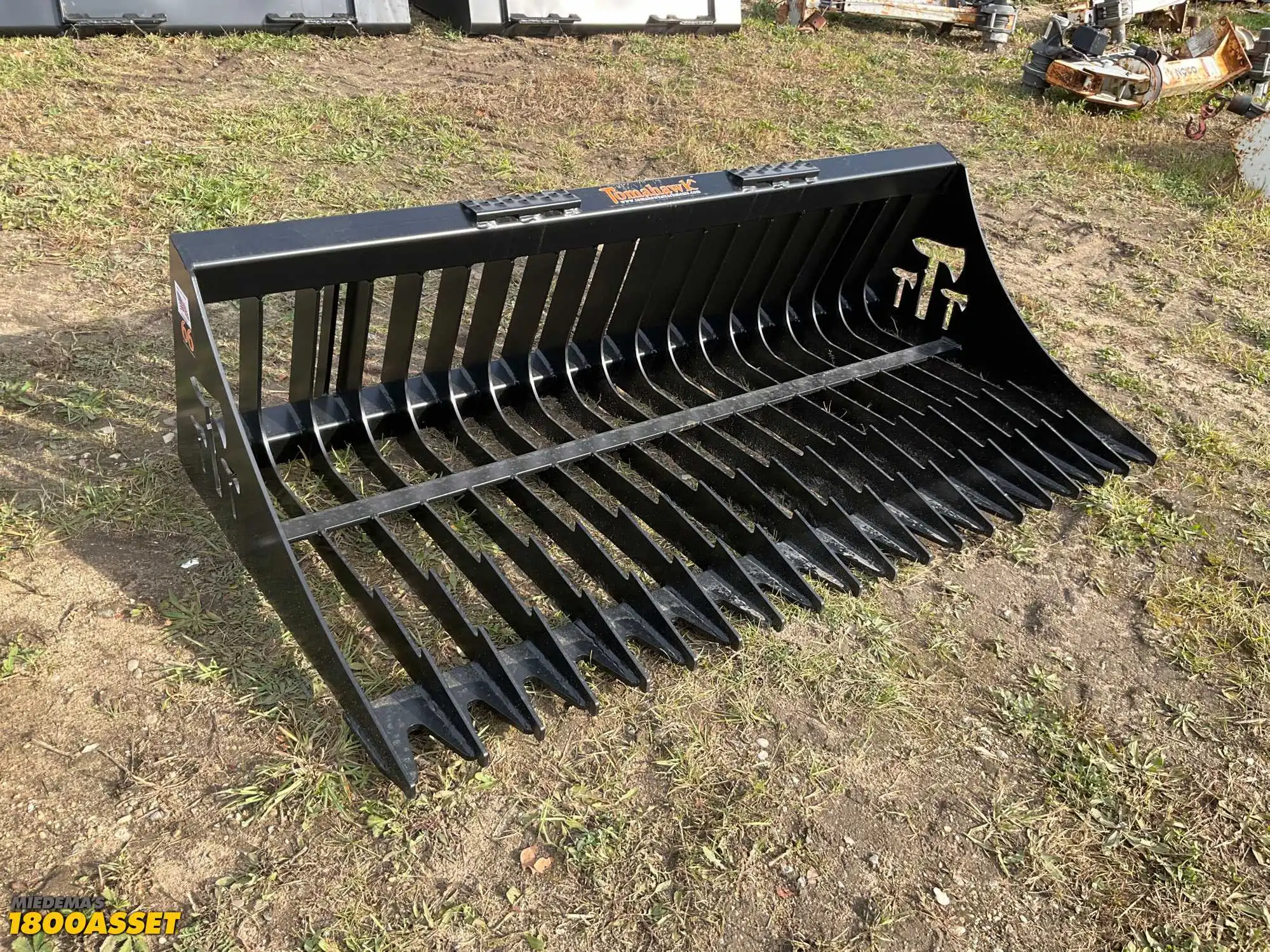 New Tomahawk 66” Rock Bucket, Universal Skid Steer Quick Attach