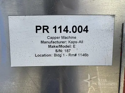 Used KAPS-ALL E Cappers | Star Industries #1253379