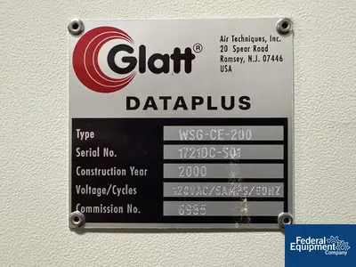 Used Glatt Glatt GPCG 15 Fluid Bed Dryer Fluid Bed Dryers Ohio US | Federal Equipment Company #1337776