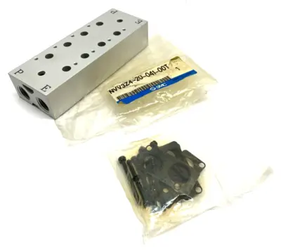NVV3Z4-20-041-00T | SMC  Pneumatic Manifold Block 4-Station 3-Port - New Other