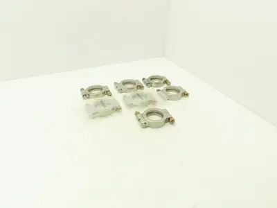 TL China 13MHP-2-304 Double Bolted Sanitary Clamp 2" Pipe High Pressure Lot of 7
