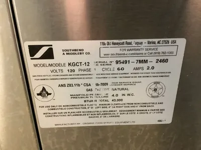 USED Southbend KGCT-12