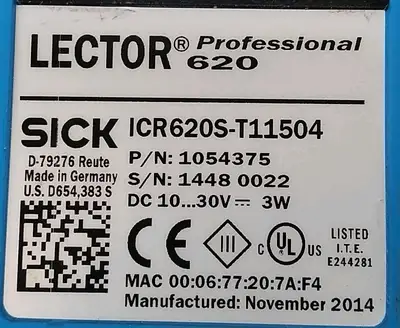 SICK ICR620S-T11504 / 1054375 LECTOR Image Based Code Reader Loc5E5/6