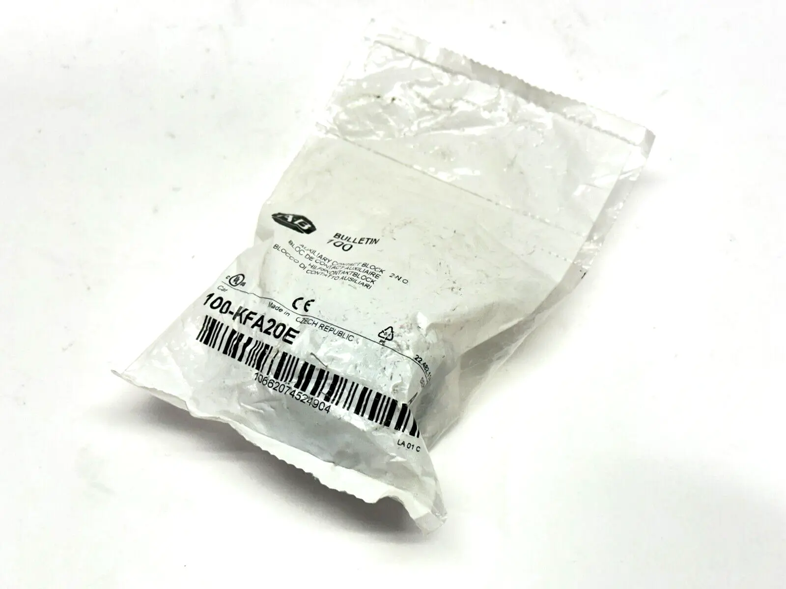 100-KFA20E | Allen Bradley  Ser A Auxiliary Contact Block 600VAC - New