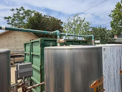 CIP System, 3-Tank, 400 Gallon Each, Stainless Steel, Pump, Heat Exchanger - #S745273