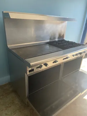 75-0345 American Range 60'' Gas Range 36'' Griddle 4 Burner 2 Oven AR36G4B