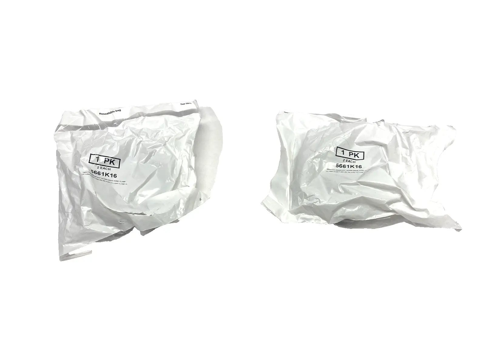 5661K16 | Slotted Hex Worm-Drive Hose/Tube Clamp 3-3/4" To 4-5/8" x 5/8" Wide 4-PK - New – Open box