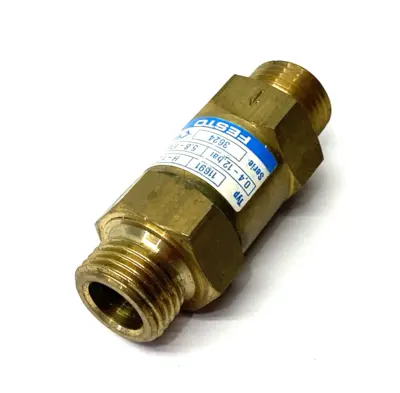 USED FESTO NON-RETURN VALVE, BRASS BODY, H-1/2-B