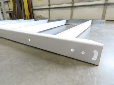 Hytrol HPS 49"W Conveyor Leg 102" Top Section Extension No Brackets WHITE