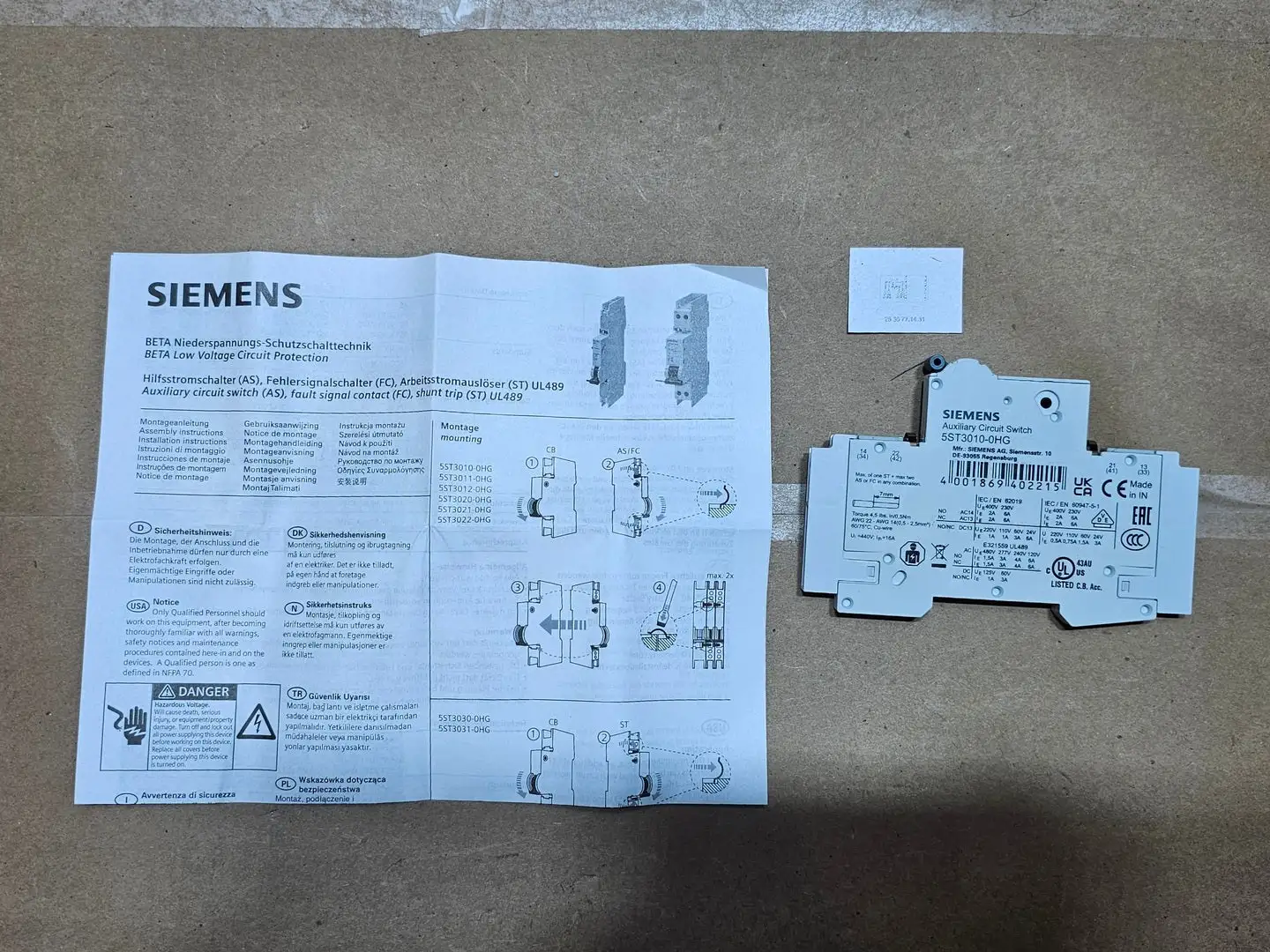 New | in-Stock SIEMENS 5ST3010-0HG Circuit Breaker Parts British Columbia CA | Lenmark #1488930