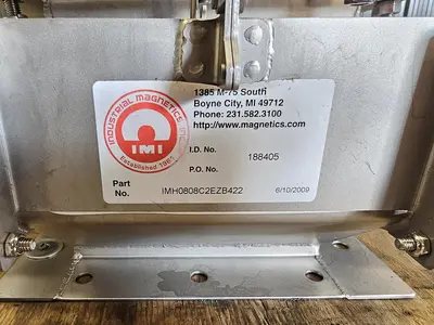 Used Industrial Magnetics Magnet Trap, 10'' x 8''