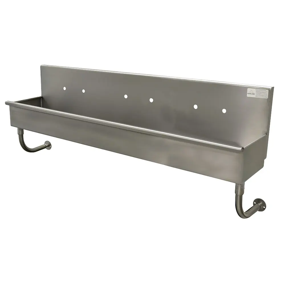 Advance Tabco 19-18-60 Wall Mount Commercial Hand Sink w/ 60"L x 16"W x 8"D Bowl, Basket Drain