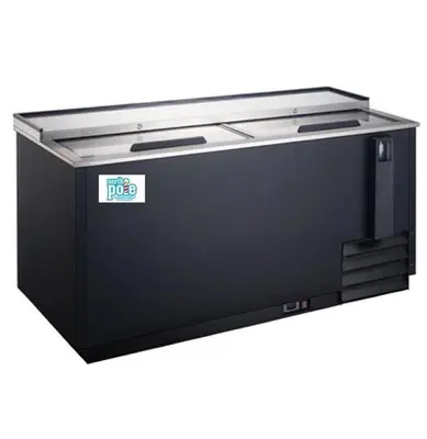 Elite 50" Black Horizontal Bottle Cooler