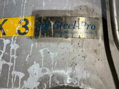 2,500 GALLON 7' DIAMETER X 9' TALL STEEL PRO JACKETED STAINLESS STEEL TANK