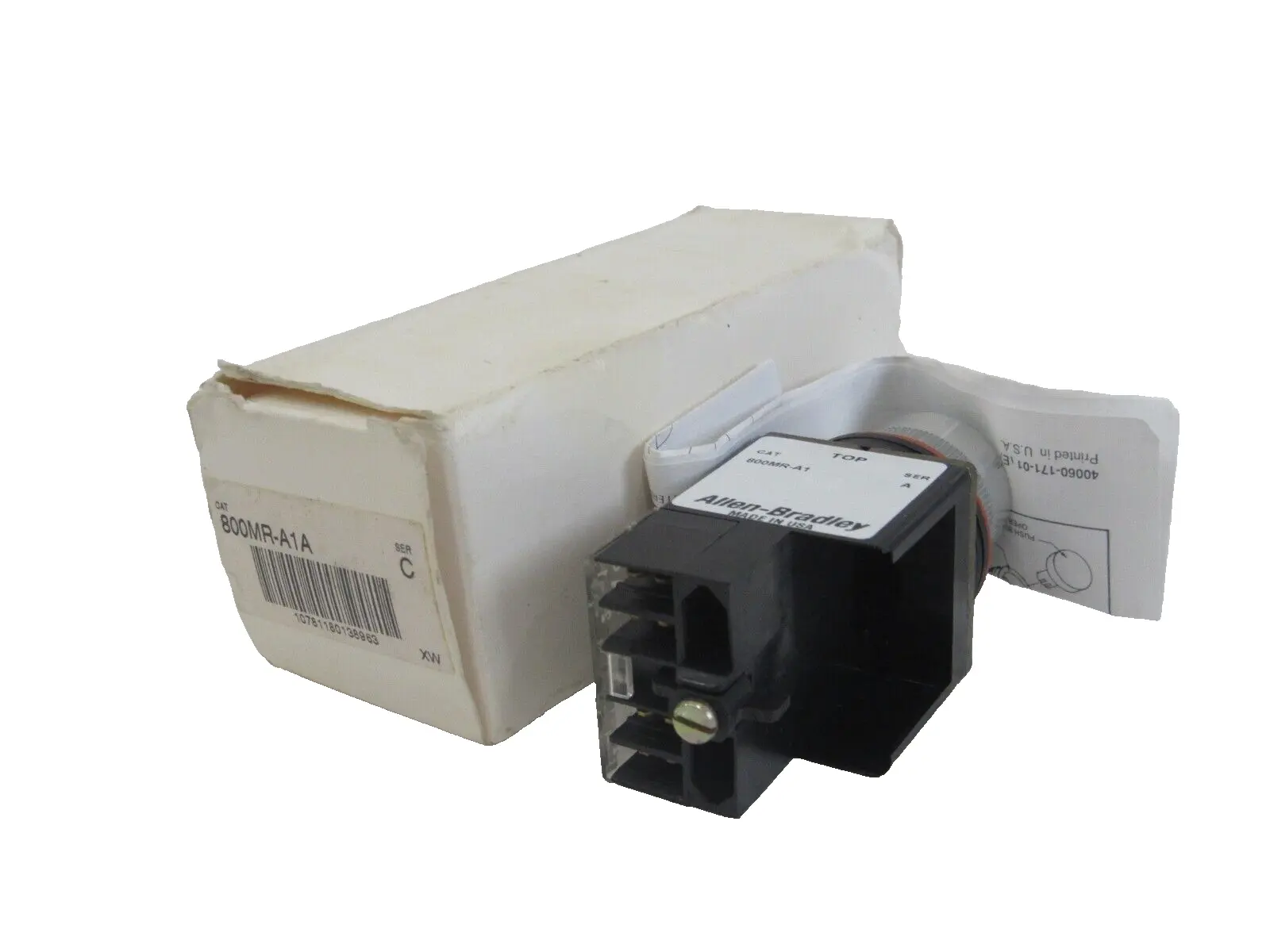 ALLEN BRADLEY 800MR-A1A PUSH BUTTON SERIES C 800MRA1A NEW, SURPLUS