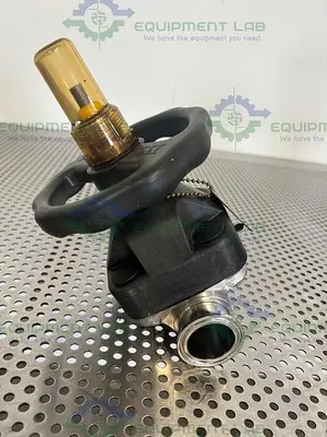 USED ITT 1.5-F-419-8-0-TM CWP 150 DIAPHRAGM VALVE W/ 1 1/2" SANITARY FITTINGS
