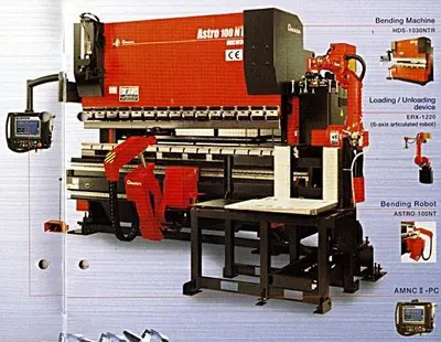 USED AMADA ASTRO 100T X 3220 CNC ROBOT BENDING CELL