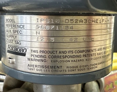 New | in-Stock Foxboro IPS10-D52A3CHE1F-M1 Sensors Indiana US | J&J Industrial Supply #1258309