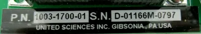 NEW UNITED SCIENCES 1003-1700-01 POWER SUPPLY BOARD 1003170001