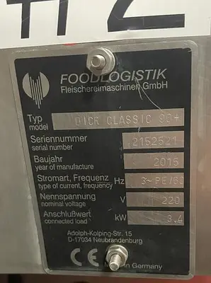 USED 2019 FOODLOGISTIK DICR CLASSIC 90+