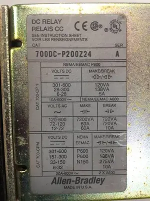 USED ALLEN BRADLEY 700DC-P200Z24