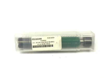 USED GF GAGE PLUG THREAD GAGE: 3/4-16 THREAD, 2B CLASS, DOUBLE END
