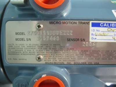 USED Micro Motion T050 T621SCAUEZZX