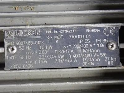 USED 2000 BECKER KVT 3.100