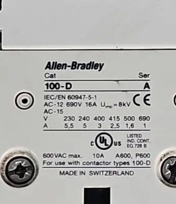 Allen Bradley 100-D300 Ser B Contactor (BIN641)