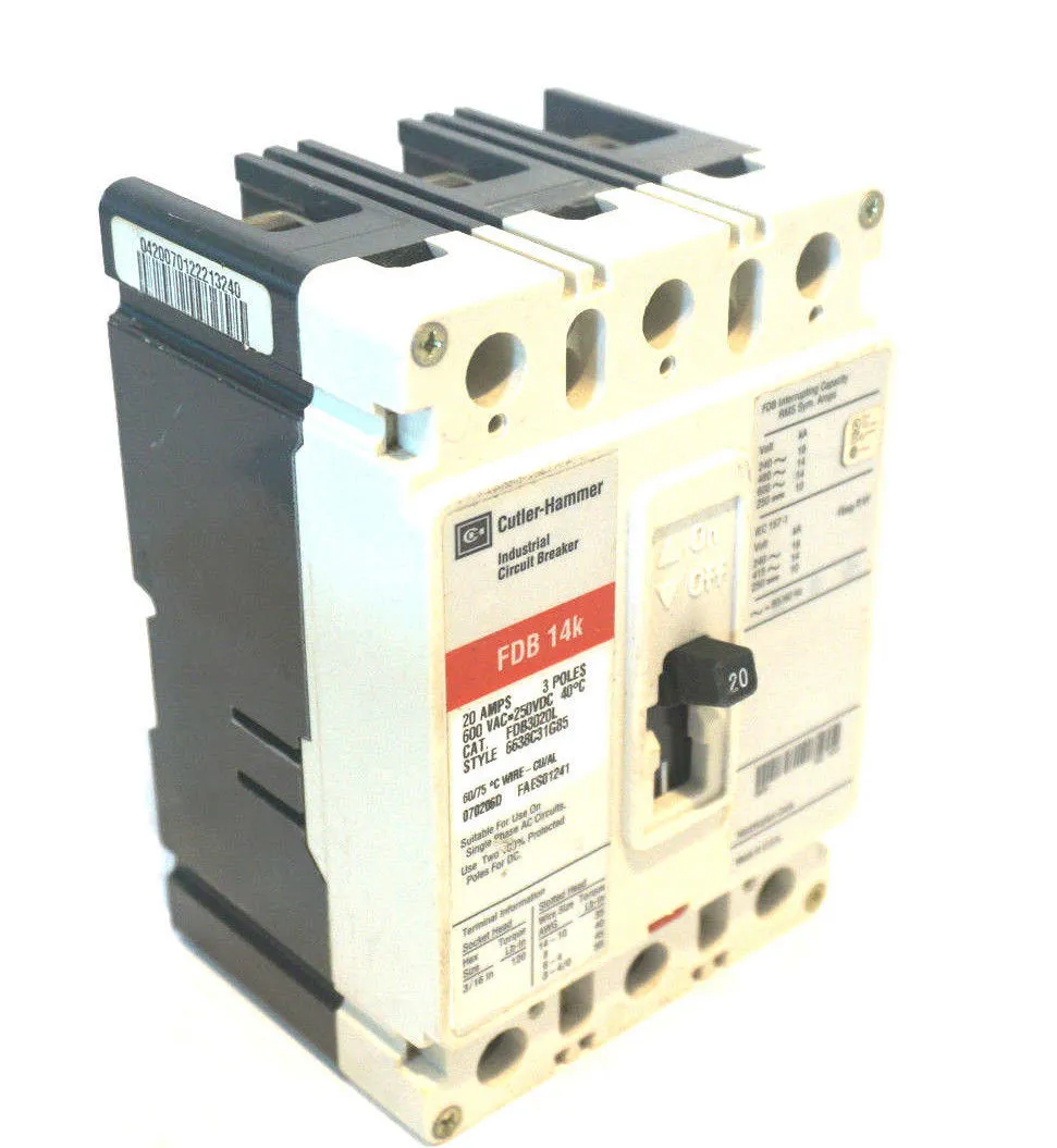 CUTLER HAMMER FDB3020L CIRCUIT BREAKER 3 POLE