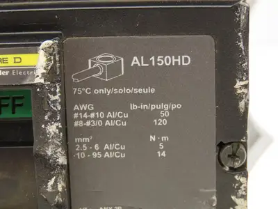 Square D HDL36040 PowerPact Circuit Breaker 40 Amp 3 Pole HD 060 Panel Mount