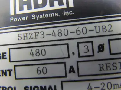 Ametek HDR Power Systems SHZF3-480-60-UB2 Power Control 480VAC 3PH 60Amp