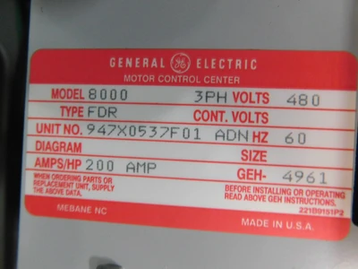 Used GE 947X0537F01 Starters Ohio US | Equipment Recovery Corp. #1330725