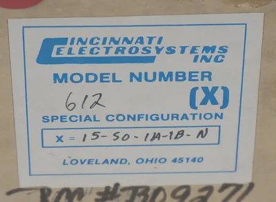 CINCINNATI ELECTROSYSTEMS 612-15-50-1A-1B-N DISPLAY MODULE 61215501A1BN