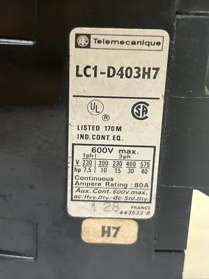 Used TELEMECANIQUE LC1-D403H7 PLC Contactors Ohio US | Surplus Asset Holdings #1239796